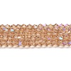 Transparent Electroplate Glass Beads Strands GLAA-F029-4mm-D12-1