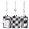 3Pcs PU Leather Luggage Tag AJEW-ME0002-25-1
