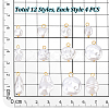 48Pcs 12 Styles Plastic Imitation Pearl Pendants FIND-PH0059-53-4
