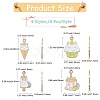 40Pcs 4 Styles Alloy Enamel Pendants ENAM-CJ0003-18-2