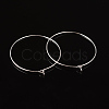 Silver Color Plated Brass Earring Hoops X-EC067-4S-1