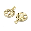 Brass Micro Pave Cubic Zirconia Pendants KK-D384-06G-03-2
