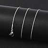Tarnish Resistant Classic Plain 304 Stainless Steel Mens Womens Snake Chain Necklaces STAS-M174-018P-B-4