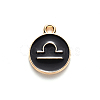 Alloy Enamel Pendants X-ENAM-S124-01A-08K-2