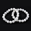 Natural Selenite Beaded Stretch Bracelets BJEW-F414-01C-01-1