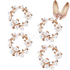 4Pcs Alloy Rhinestone Shoe Decorations FIND-GF0006-58-1