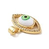 Brass Micro Pave Cubic Zirconia Pendants KK-B059-40G-C-3