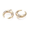 Brass Micro Pave Clear Cubic Zirconia Charms KK-Q764-011-3
