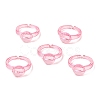 Children's Transparent Plastic Open Cuff Ring Components KY-C022-01A-1