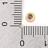 Rack Plating Flat Round Brass Micro Pave Cubic Zirconia Cabochons KK-F874-03G-09-3