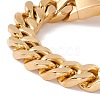 Ion Plating(IP) 304 Stainless Steel Curb Chains Bracelet for Women BJEW-E107-10G-3