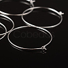 Silver Color Plated Brass Earring Hoops X-EC067-4S-3