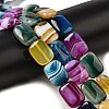 Natural Striped Agate/Banded Agate Beads Strands G-B137-B01-01A-2