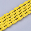 Opaque Solid Color Glass Beads Strands GLAA-T009-001E-1