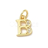 Brass Micro Pave Cubic Zirconia Charms KK-I382-03G-B-1
