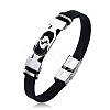 201 Stainless Steel Constellation Beaded Bracelet ZODI-PW0001-044H-1
