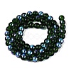 Transparent Electroplate Glass Beads Strands EGLA-Q132-6MM-01A-21-2