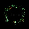 14MM Luminous Handmade Foil Glass Round Beaded Stretch Bracelets LA-CBA41F9-01A-4