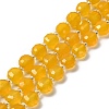 Natural Yellow Agate Beads Strands G-B153-A03-2