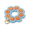 Seed Beads Beaded Charms PALLOY-MZ00205-5