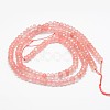 Cherry Quartz Glass Beads Strands X-G-K090-01-2