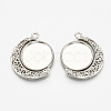 Alloy Pendant Cabochon Settings X-PALLOY-S108-11P-1