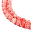 Synthetic Shell Dyed Carved Beads Strands SHEL-C008-01-3