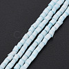 Glass Silk Stain Style Beads Strands GLAA-N047-001A-01-2