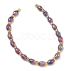 Electroplated Natural Druzy Geode Crystal Beads Strands G-G459-03B-08-2