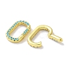Rack Plated Brass Micro Pave Cubic Zirconia Clasps KK-Z039-06A-G-2