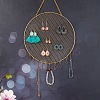 Iron Grid Shape Wall Mount Earring Display ODIS-P010-02G-1