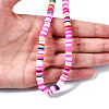 Handmade Polymer Clay Beads Strands CLAY-R089-6mm-096-5
