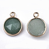 Natural Green Aventurine Charms G-N326-49E-2