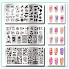 Stainless Steel DIY Nail Art Templates MRMJ-WH0092-093-3