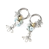 Ocean Natural Larimar Chip Dangle Earrings EJEW-JE07423-4