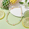 Fruit Polymer Clay & Glass Seed & Acrylic Pearl Beaded Necklace NJEW-JN04582-03-2
