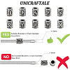 10Pcs 10 Styles 304 Stainless Steel European Beads OPDL-UN0001-06-5
