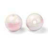 UV Plating Rainbow Iridescent Acrylic Beads OACR-F004-09B-3