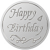 Round Plastic Silver Foil Embossed Picture Stickers DIY-WH20008-003-1