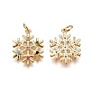 Brass Micro Pave Cubic Zirconia Pendants ZIRC-I028-03G-2