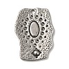 Tibetan Style 304 Stainless Steel Pendant Rhinestone Settings STAS-G278-26AS-3