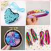 125G 5 Colors Plastic Sequins Beads PVC-TA0001-05B-8