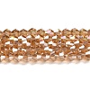 Transparent Electroplate Glass Beads Strands GLAA-F029-3mm-A18-1