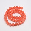Natural Green Jade Dyed Round Beads Strands JBS053-8MM-25-2