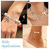 8Pcs 2 Colors Brass Micro Pave Clear Cubic Zirconia Fold Over Clasps KK-CJ0005-92-7