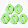 Opaque Spray Painted Acrylic Linking Rings OACR-R249-03-2