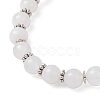 Natural Malaysia Jade Cross Charm Bracelets BJEW-JB12259-04-4