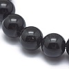 Synthetic Black Stone Bead Stretch Bracelets BJEW-K212-A-032-3