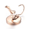 Ion Plating(IP) Stainless Steel Leverback Earring Settings STAS-L211-08B-RG-2