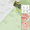 10Pcs Brass Clear Glass Pendants KK-BC0014-08S-4